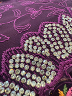 Purple Georgette Saree with Jarkan & Resham Work Suruchi Sarees
