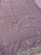Dusty Mauve Fendi Saree with Jarkan Handwork Suruchi Sarees