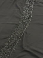 Black Georgette Saree with Hand Beaded Border Suruchi Sarees
