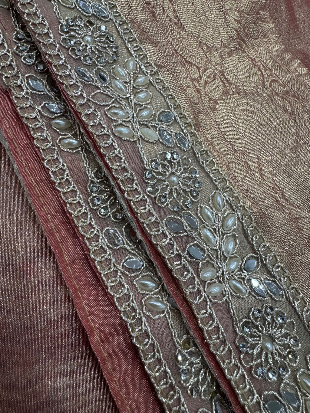 Tissue saree with sabhyasachi border Suruchi Sarees