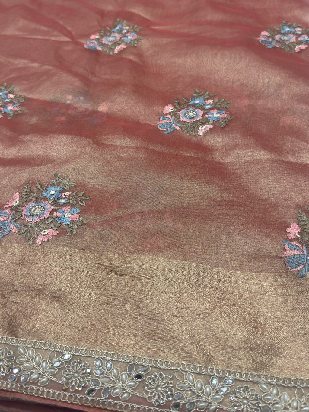 Tissue saree with sabhyasachi border Suruchi Sarees