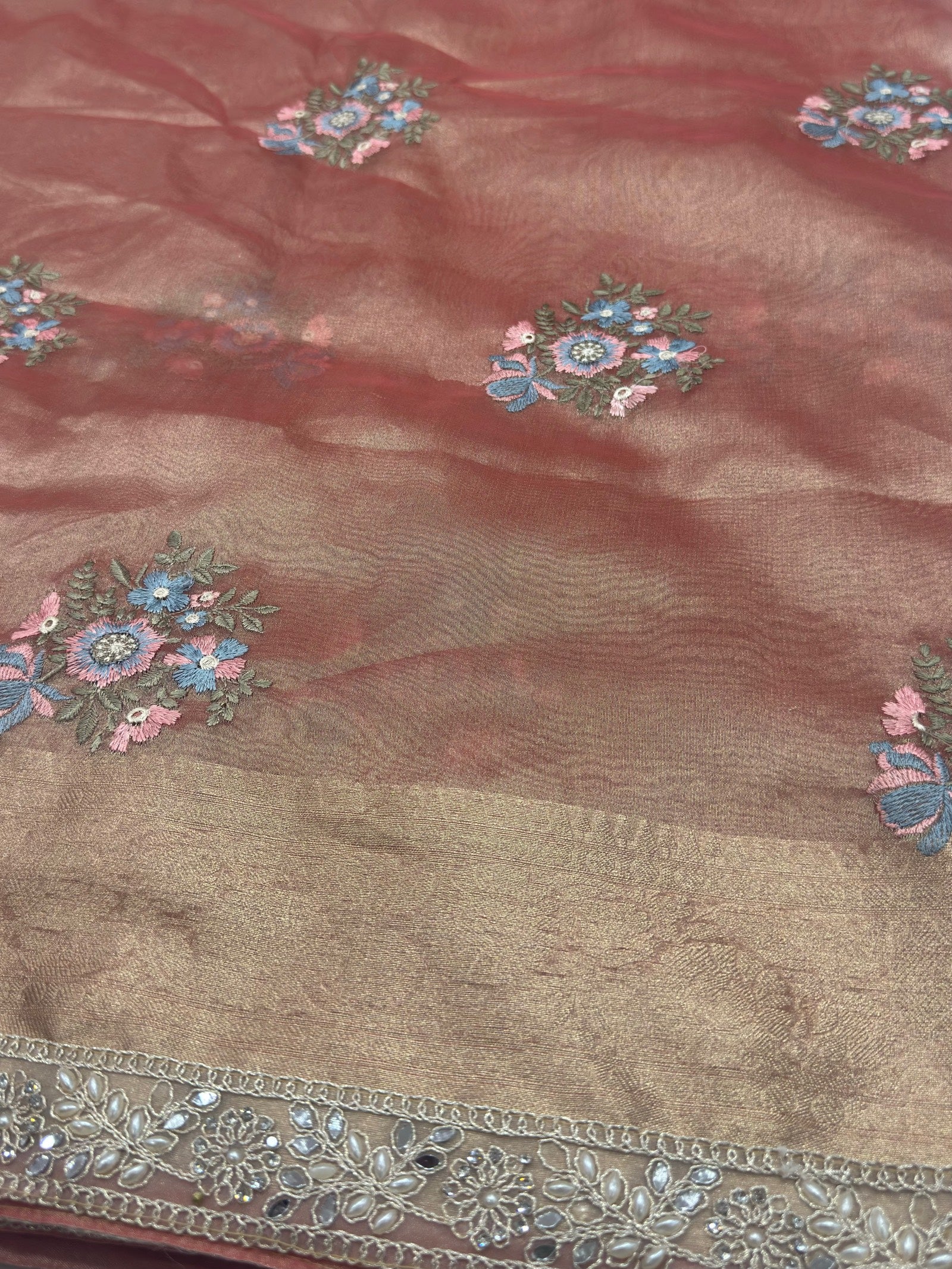 Tissue saree with sabhyasachi border Suruchi Sarees